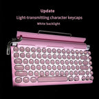Adventurers Typewriter-Style Retro Mechanical Keyboard LED Backlight 83 Keys - Image 3