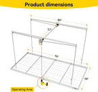 fero overhead garage storage rack 4x8, 500 lb, close-up detail