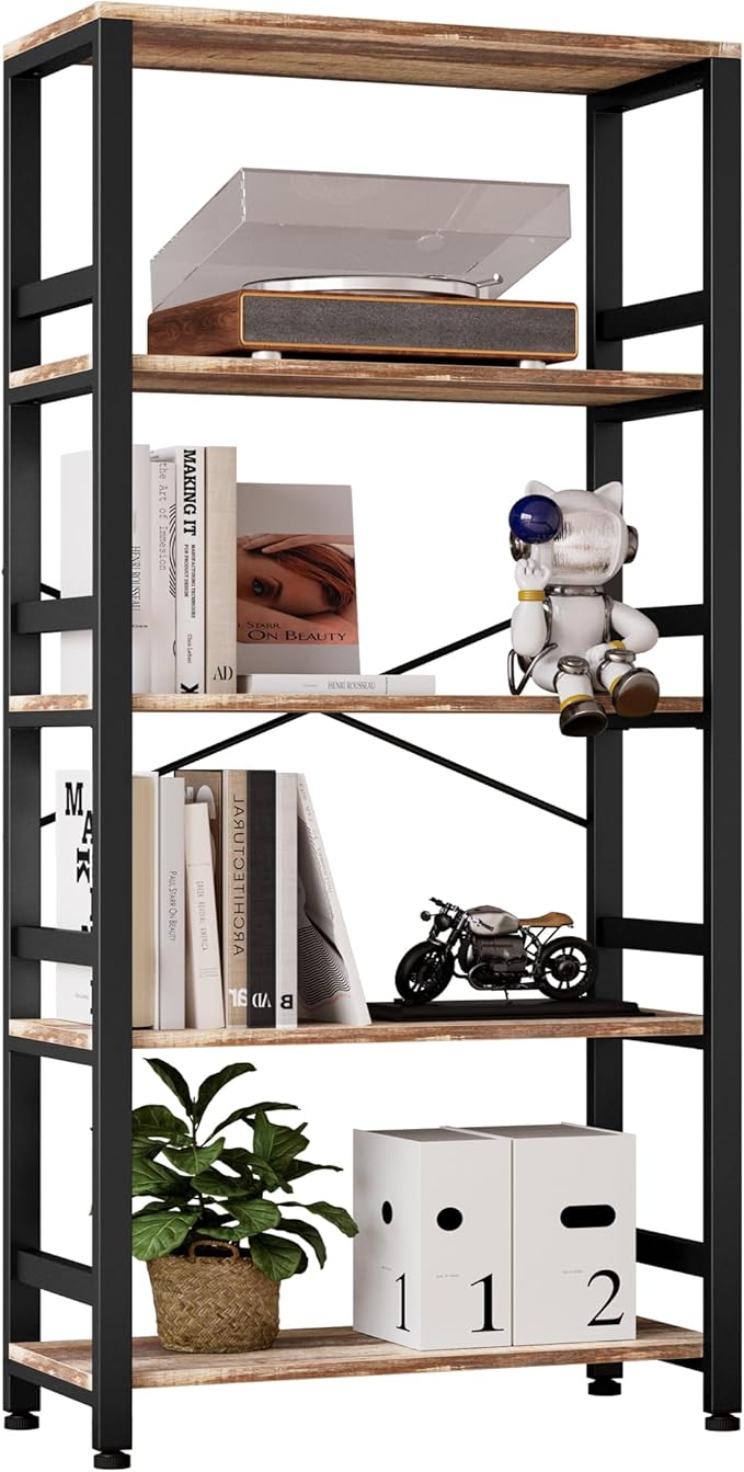 IRONCK Bookshelves and Bookcases, 31.5in Wide Shelf 5-Tier Ladder Shelf by IRONCK