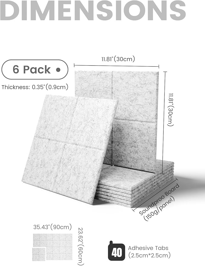 Fluxynara Large Felt Bulletin Board 36" x 24"Cork Board Alternative-6 Pack - Image 2