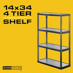 CX 4-Tier Plastic Storage Shelving Unit 2-Pack, Medium Duty, 75lbs Per Shelf - Image 4