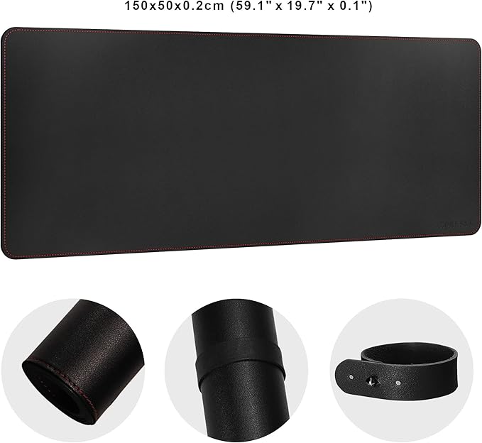 ZORESYN Desk Pad, PU Leather Desk Blotter Protector, Large Gaming Mousepad Desk - Image 2