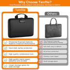 Fireproof File Organizer with Lock, Hard-Shell Case Fireproof Document Box with - Image 3