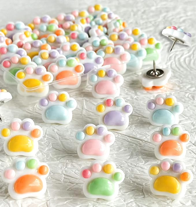 30 Pcs Cute Push Pins, Decorative Thumb Tacks, Animal Push Pins by Tandarui