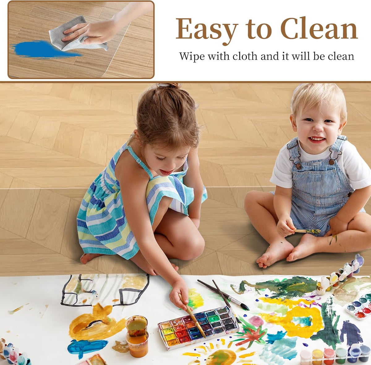 48" X 48" PVC Clear Desk Chair Mat for Hard Floors