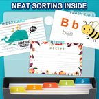 H4D 3x5 Index Card Case with 100 Heavyweight Ruled Index Cards and Dividers - Image 6
