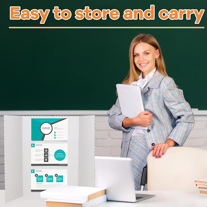 Ctosree 36 Pcs 14 * 22 Inch Tri Fold Poster Board Bulk, Science Fair Project - Image 4