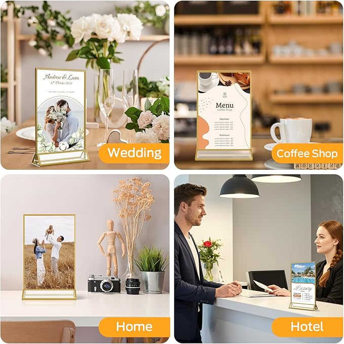 Smarpau 16 Pack 4x6 Acrylic Sign Holder - Image 8