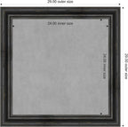 Amanti Art Black Framed Magnetic Board 29x29 Medium Vision Board - Image 3