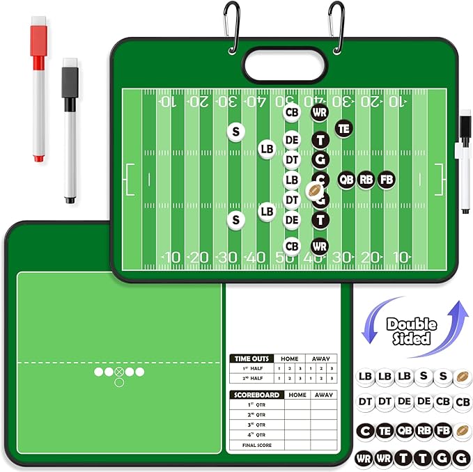 Torlam Magnetic Dry Erase Coach Board, Basketball Coaching Clipboard by Torlam