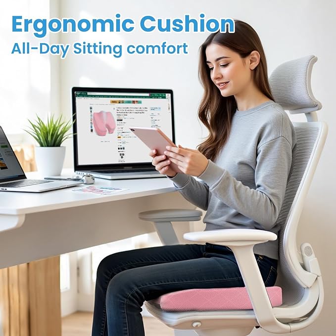 TushGuard Office/Car Seat Cushion, Non-Slip Sciatica & Back Coccyx Tailbone - Image 7