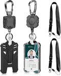 AIDSOTOU Badge Holder Retractable Clip Heavy Duty Carabiner Badge Reel Keychain by AIDSOHOME