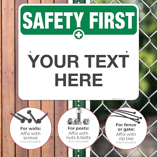 Custom Safety First Sign, OSHA Sign, 24x30 Inches, Rust Free .063 Aluminum - Image 4
