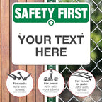 Custom Safety First Sign, OSHA Sign, 24x30 Inches, Rust Free .063 Aluminum - Image 4
