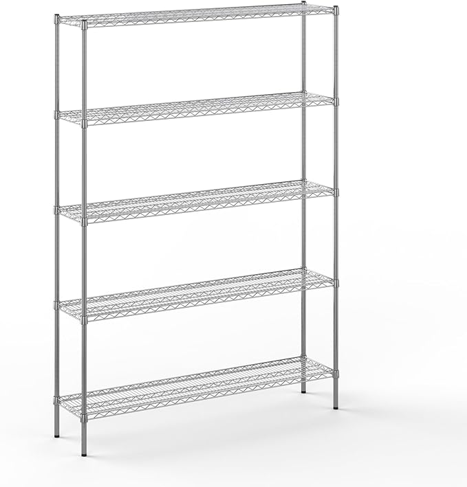 Regal Altair 14" Deep x 60" Wide x 86" Height Wire Shelving Kit | 5-Tier | NSF by Regal+Altair