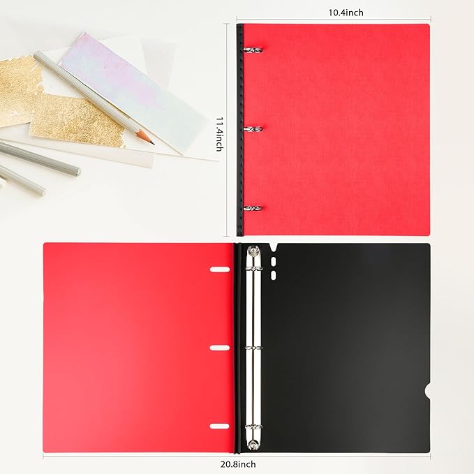 MAKHISTORY Telescoping 3 Ring Binder-4PCS, Flexible Binder - Image 5