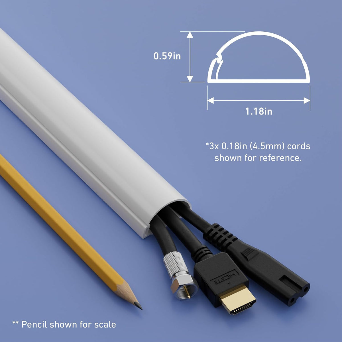 D-Line 13.12ft Cord Hider Kit, Patented Cable Cover, Hide Wires on Wall, Chan...