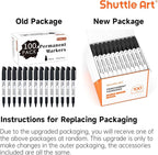 Shuttle Art 100 Pack Black Permanent Markers, Fine Point Permanent Marker Pens - Image 8