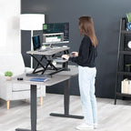 VIVO 32 inch Desk Converter, K Series, Height Adjustable Sit to Stand Riser - Image 9