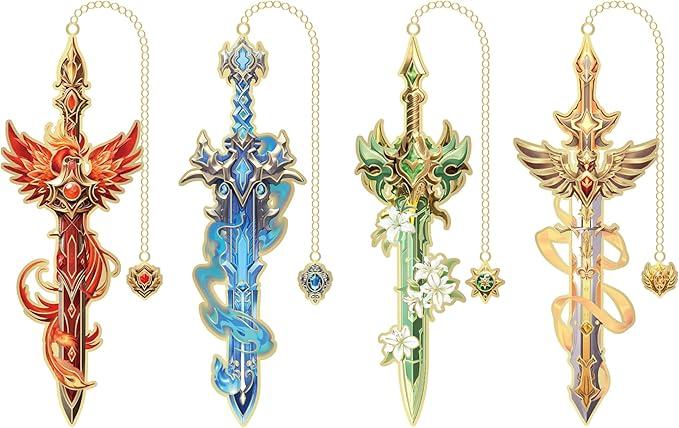 Fantasy Sword Bookmarks 4pcs by VYRANA