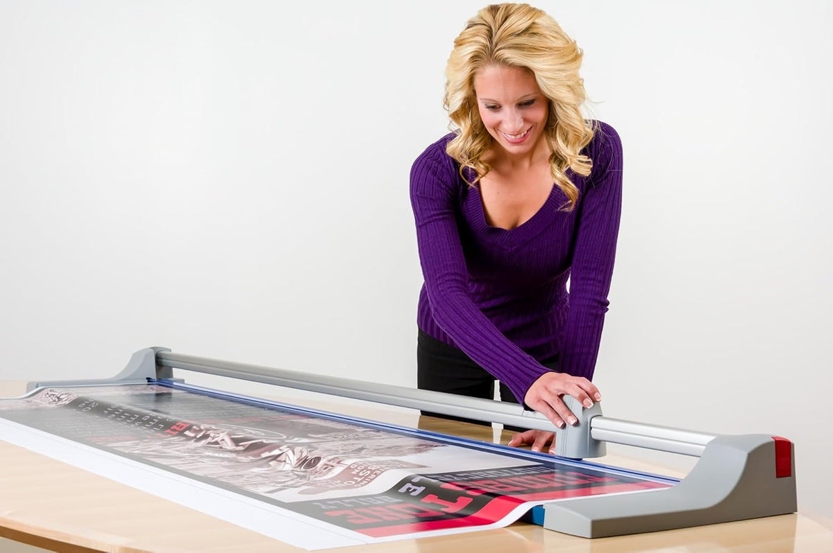 Dahle 472 Premium Rolling Trimmer, 72" Cut Length, 12 Sheet Capacity, Se...