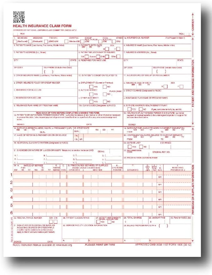 CMS 1500 Claim Forms - Image 3