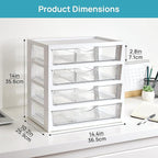 Vtopmart Clear Desk Organizer, 4-Tier Assemble Desktop File Organizer - Image 2