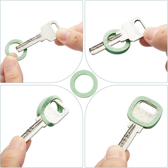 Blulu 80 Pieces 1Inch Colored Key Covers Caps Tags Covers Set Plastic Key Color - Image 4