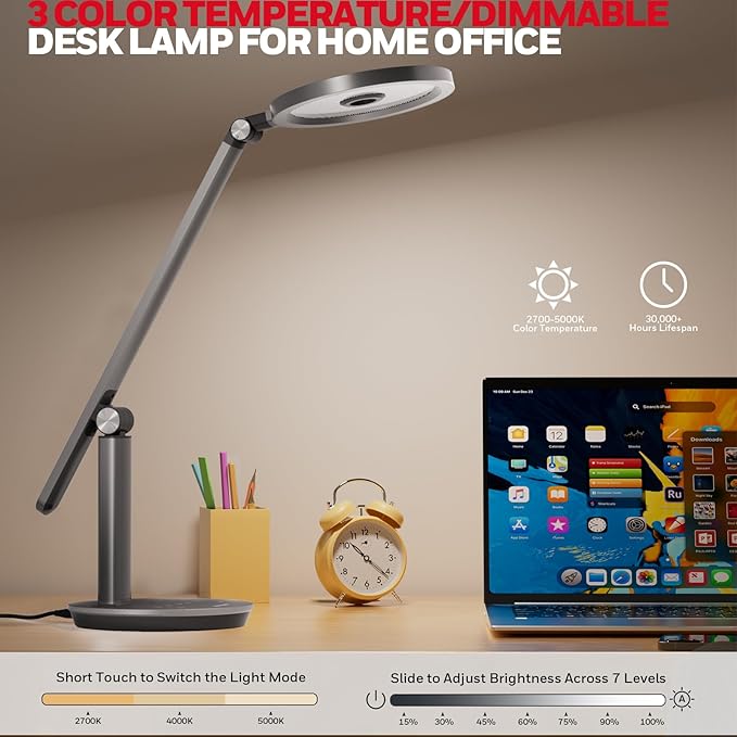 Honeywell Desk Lamp for Home Office, H6 Sunturalux™ Eye-Caring Led Desk Light - Image 3