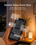 ecozy 3 in 1 sunrise alarm clock white showing dimensions