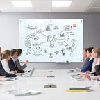 MaxGear Glass Whiteboard Wall Mounted, Frameless Magnetic Dry Erase Board - Image 5