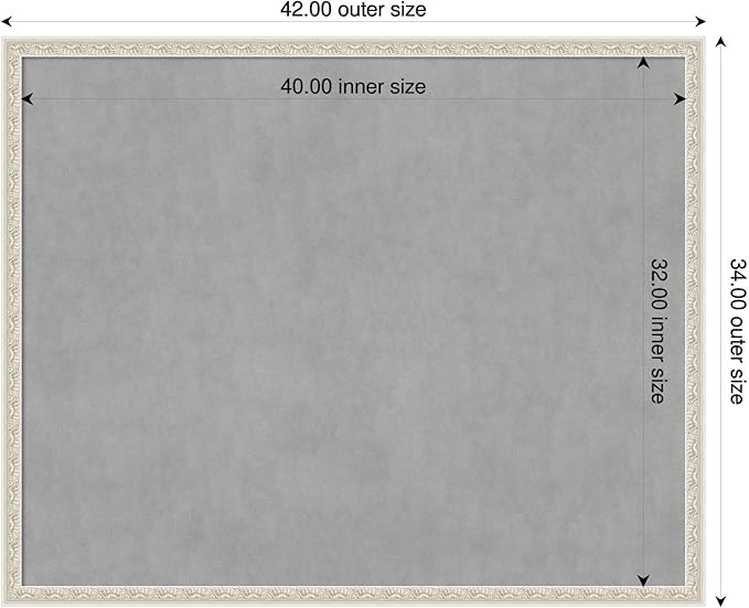 Amanti Art Silver Framed Magnetic Board 34x42 X-Large Vision Board - Image 2