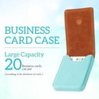 Outus 2 Pieces Business Card Holder, PU Leather Business Card Case Pocket Wallet - Image 4