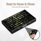 Slim Credit Card Holder, Military Camouflage American Flag RFID Blocking Metal - Image 6
