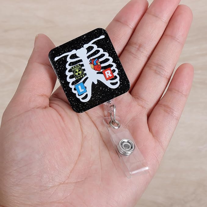 X-ray Tech Funny Nurse Badge Reel | Retractable ID Card Badge Holders | Medical - Image 4