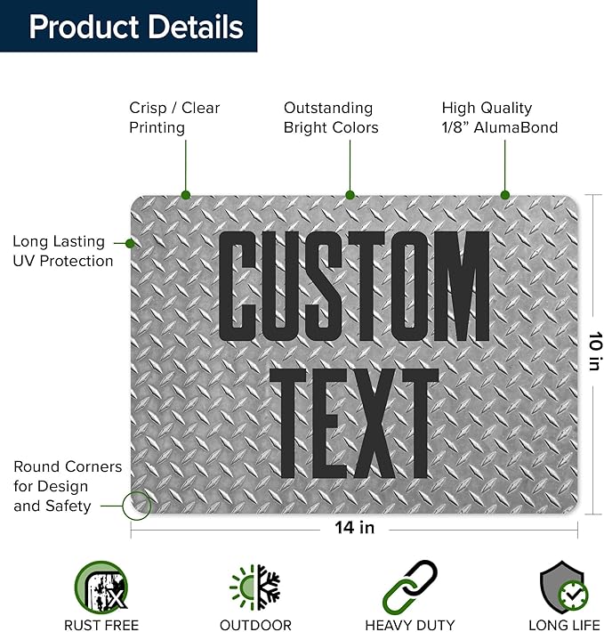 Custom Sign, Custom Street Sign, 11 Font Colors, 13 Font Styles, 4 Hole Options - Image 6