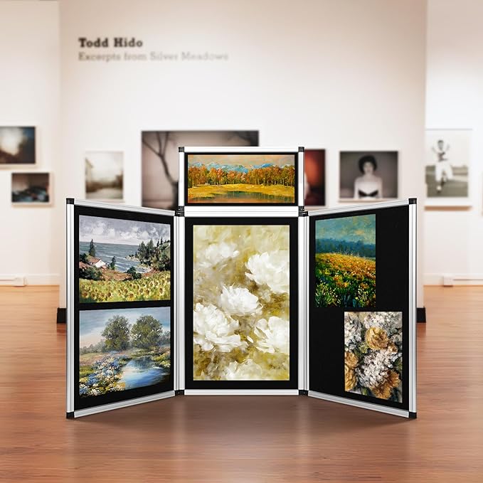 Nisorpa 3+1 Panel Folding Trade Show Presentation Board 70.8“ x 35.4” Trifold - Image 9
