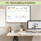 Glass Colorful Weekly Dry Erase Calendar Whiteboard - Image 6