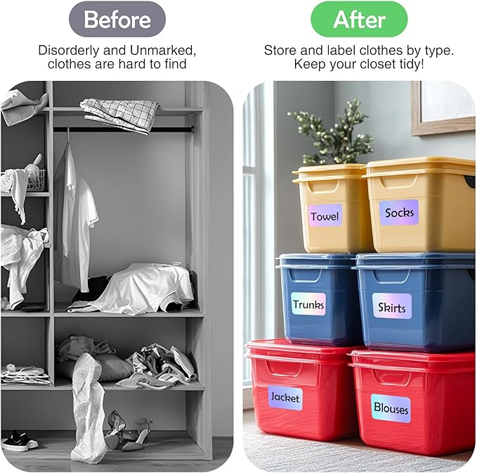 100Pcs Large Laser Labels for Storage Bins, 6x4 Inch Removable Labels, Large - Image 5