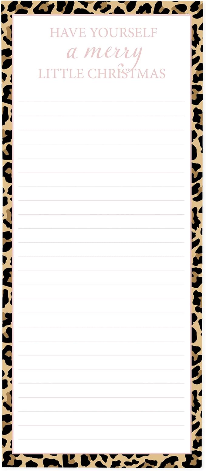 Graphique Cheetah Print Holiday Magnetic Notepad | 100 Tear-Away Sheets | by GraphiquedeFrance