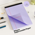 4 Pack Note Pads 5 x 8 Inch Purple Small Legal Pads 5 x 8 Colored Notepad 5 x 8 - Image 4