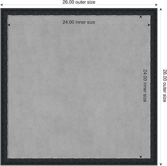 Amanti Art Black Framed Magnetic Board 26x26 Medium Vision Board - Image 2