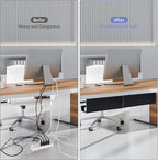 VIDOR Under Desk Cable Management Tray 2-Pack, No Drill Alloy Steel - Image 6