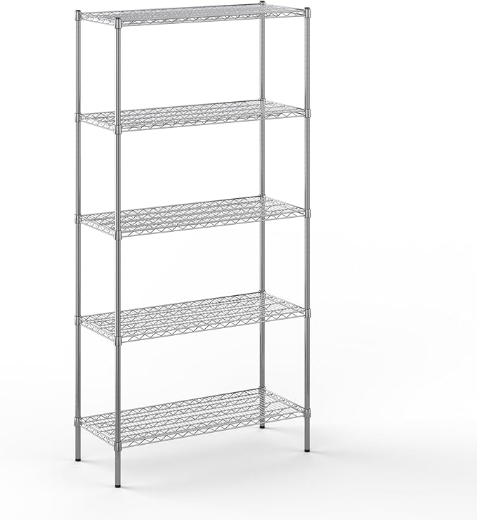 Regal Altair 18" Deep x 42" Wide x 86" Height Wire Shelving Kit | 5-Tier | NSF by Regal+Altair
