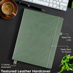 Lined Journal Notebook, 8.5" x 11" Hardcover Leather Notebook - Image 5