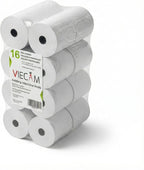 2 1/4" x 150' White Adding Machine Paper Rolls – One Ply Register/Calculator/10-Key Paper for Printing Calculators and Registers – 16 Rolls