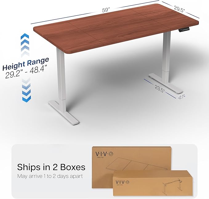 VIVO Electric 60 x 30 in Standing Desk, Memory Height Adjustment, 1B Series - Image 3