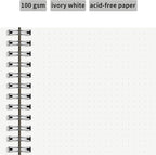 HULYTRAAT Large Dot Grid Spiral Notebook, 8.5" x 11", Premium 100gsm Ivory - Image 3