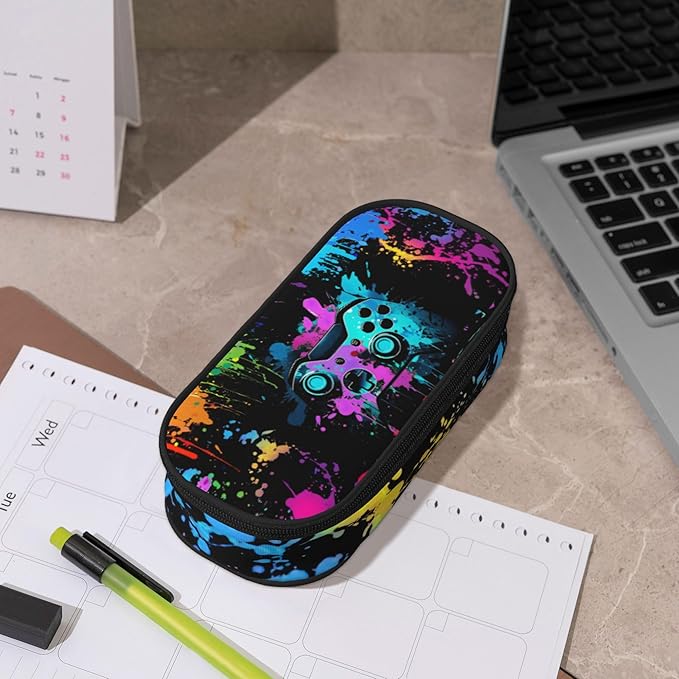 YOZIRIBO Game Pencil Case for Boys Kids, Large Capacity Pencil Pouch for School - Image 3