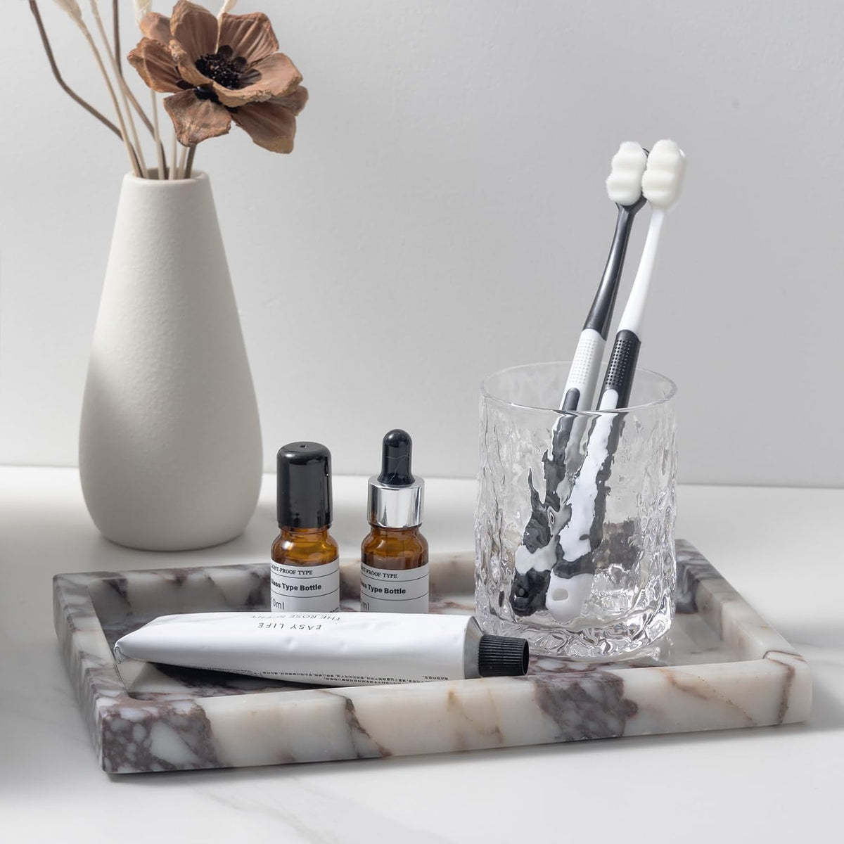 Natural Calacatta Viola Marble Tray 10"x6" Rectangular - Non-Resin ...